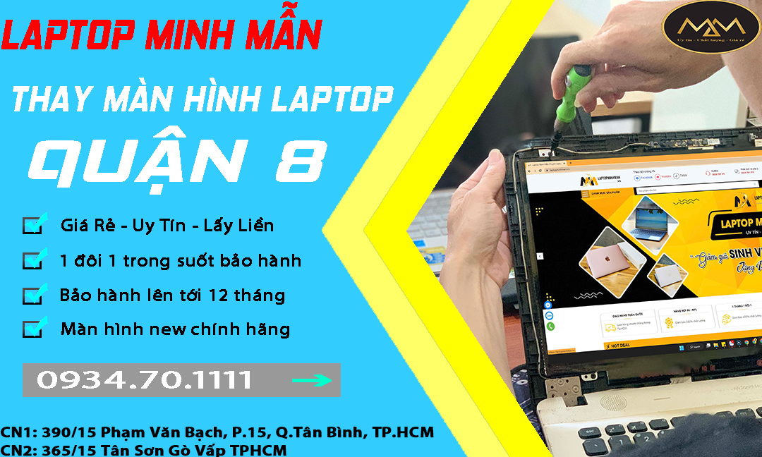 Thay Màn Hình Laptop Uy Tín Quận 8