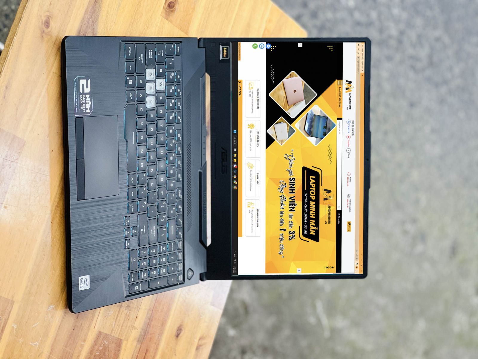 ASUS TUF F15 FX506LH I5 10300H 2022/ GTX 1650 4GB/ SSD512/ 144hz/ LED SRGB/ LAPTOP GAMING/ CHUYÊN GAME/ GIÁ RẺ