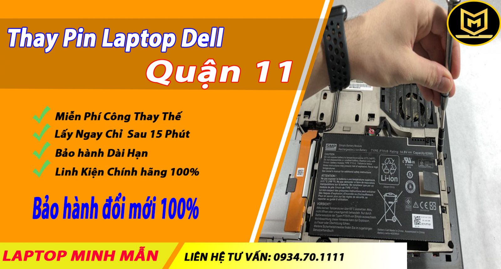 Thay-pin-laptop-Dell-quận-11