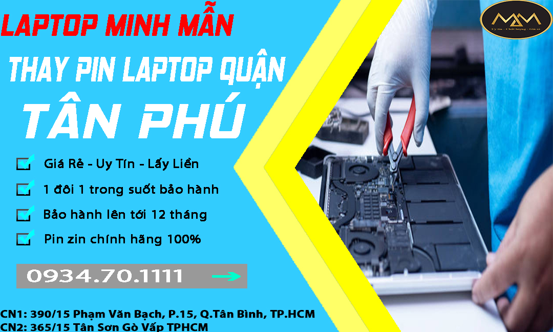 Thay Pin Laptop Quận Tân Phú Chất Lượng