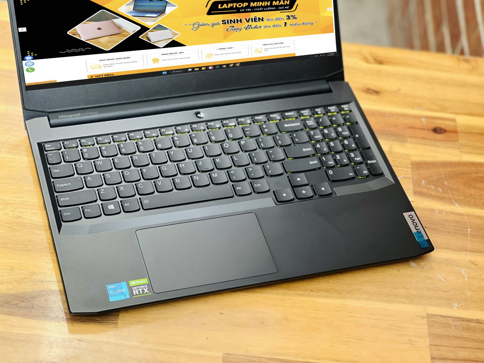 Lenovo Ideapad Gaming 3 15ACH6 Ryzen 7 5800H/ SSD 512GB/ Viền Mỏng FHD 120Hz/ RTX 3050 4GB/ Chuyên Game Đồ Họa/ Giá Rẻ