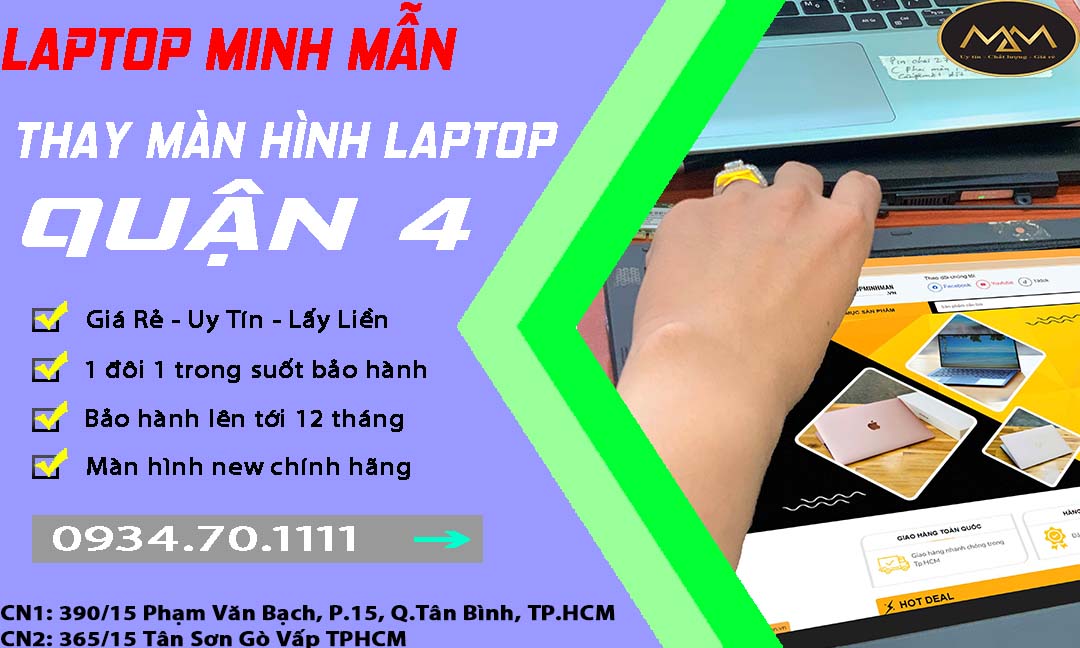 Thay Màn Hình Laptop Uy Tín Giá Rẻ Quận 4