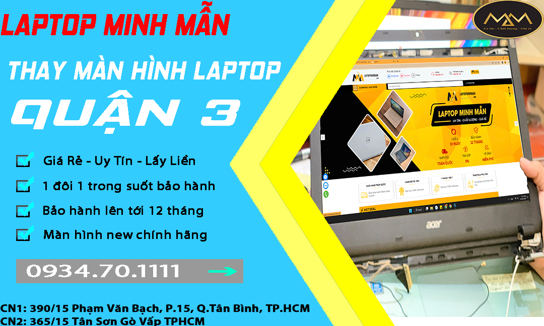 Thay Màn Hình Laptop Uy Tín Quận 3
