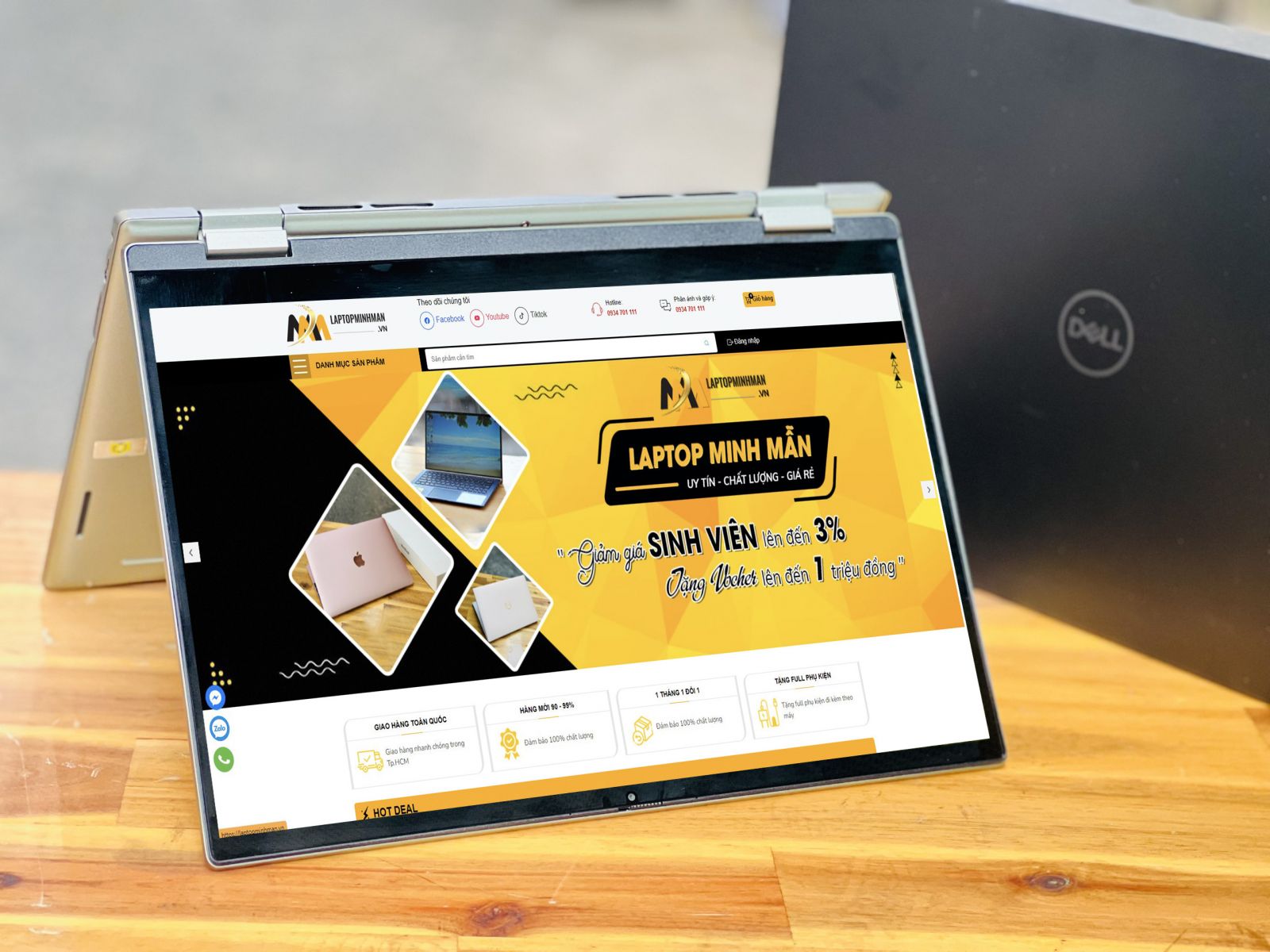 LAPTOP DELL CŨ VIỀN MỎNG NHẸ PIN TRÂU