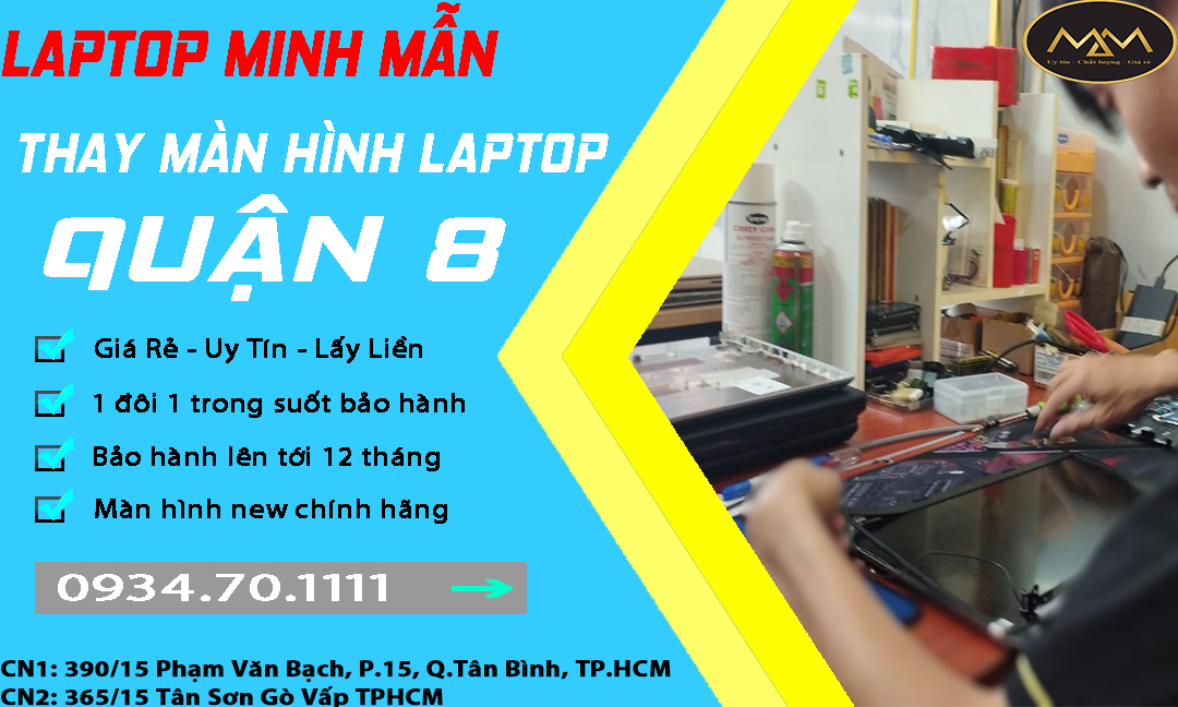 Thay Màn Hình Laptop Uy Tín Quận 8